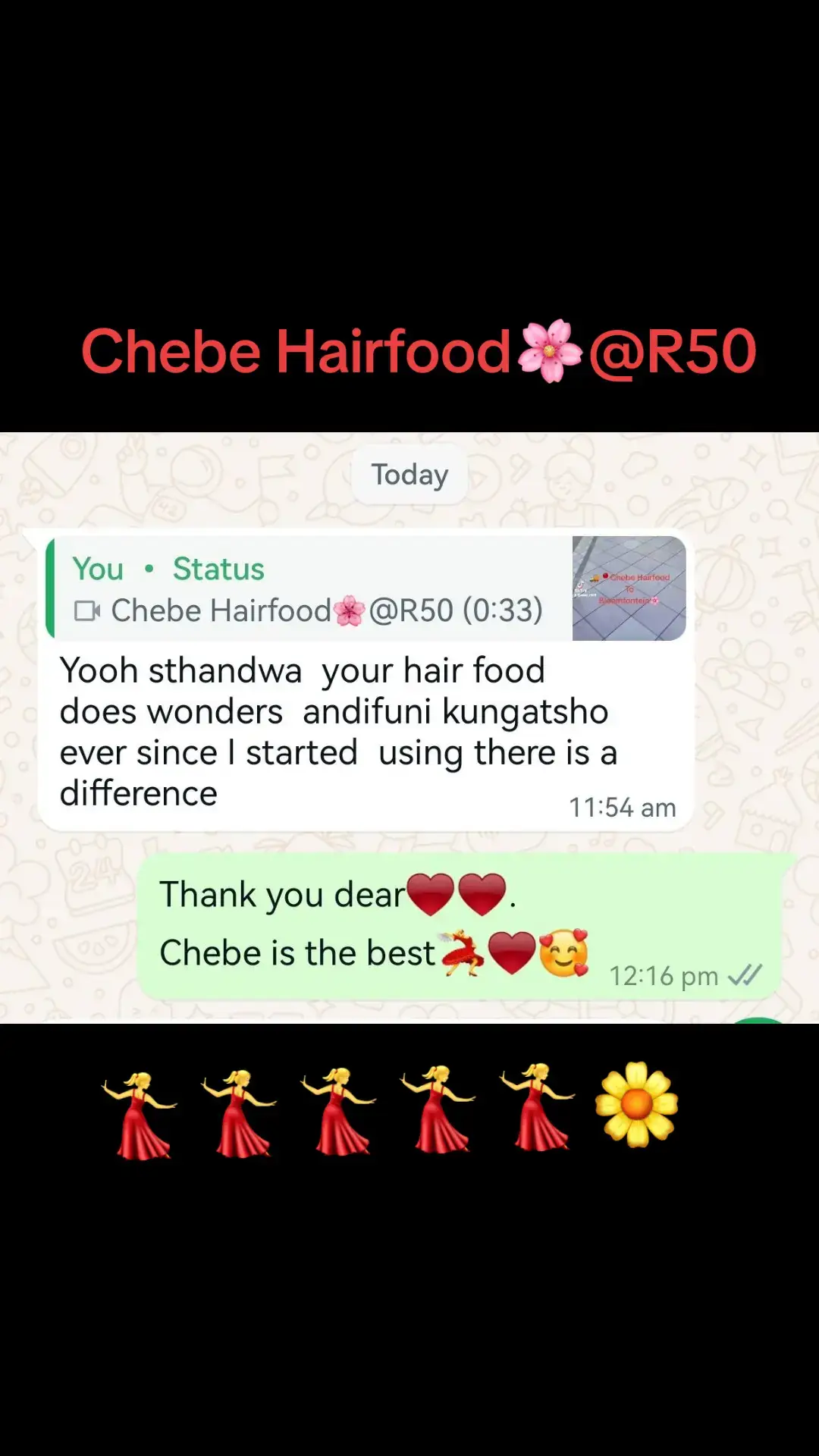 #chebehairfood🌸R50🌸 📍Pretoria and Witbank🌼 ☎️0782624607 