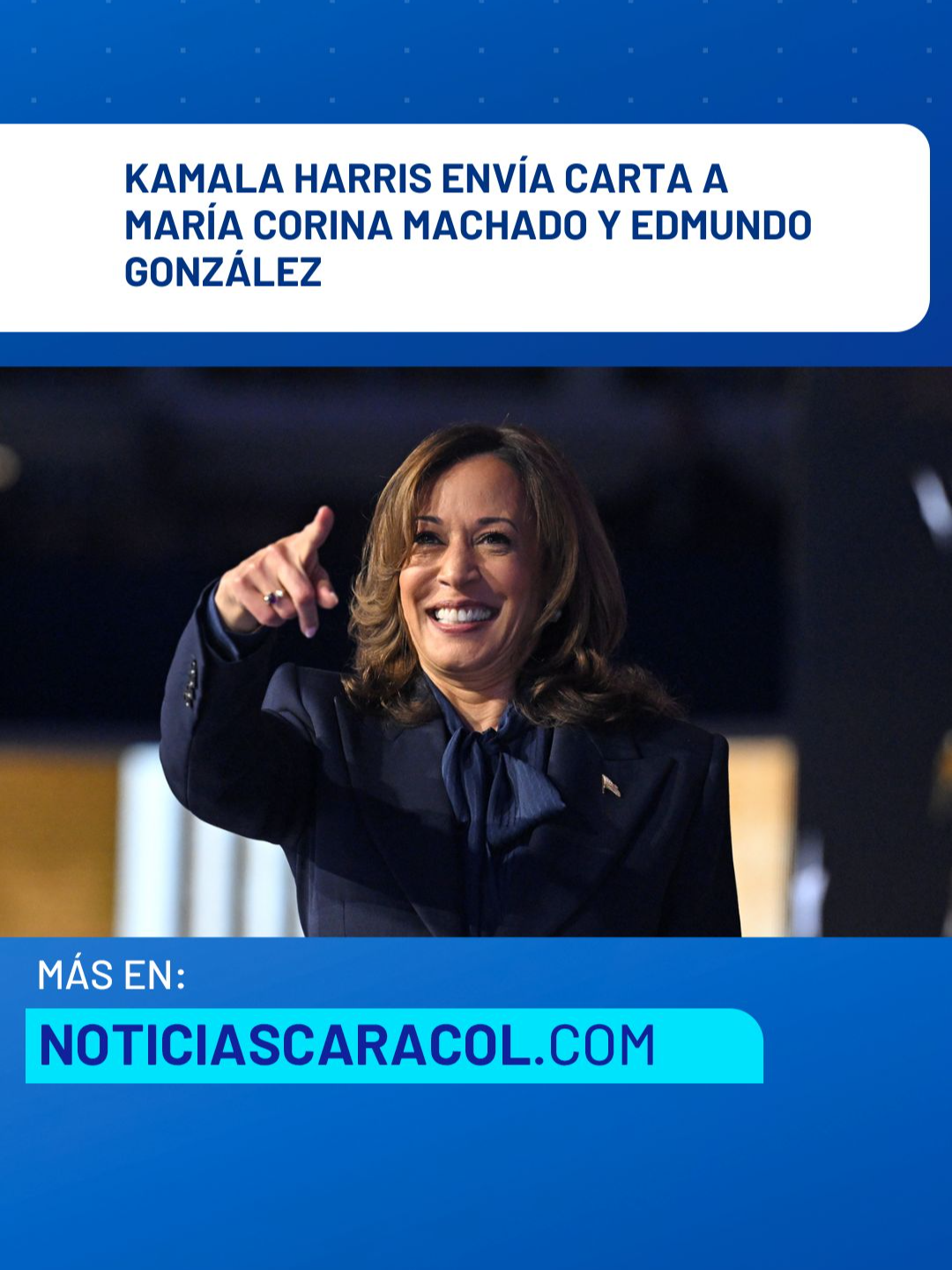 La vicepresidenta de Estados Unidos, Kamala Harris, envió una carta a los líderes opositores venezolanos María Corina Machado y Edmundo González. La funcionaria urge a los militares a proteger a los ciudadanos de amenazas y ataques políticos. Más en noticiascaracol.com #EstadosUnidos #KamalaHarris