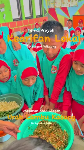 Today activity P5 Tema Kearifan Lokal, demo memasak makanan khas Kota Cilegon “Urab Lambu Kasang” yang didukung oleh mamah-mamah orangtua murid SDN Wilulang Kota Cilegon #ekspresikan2024 #EkspresikanDenganCapCut #projekp5 #projekp5kurikulummerdeka 