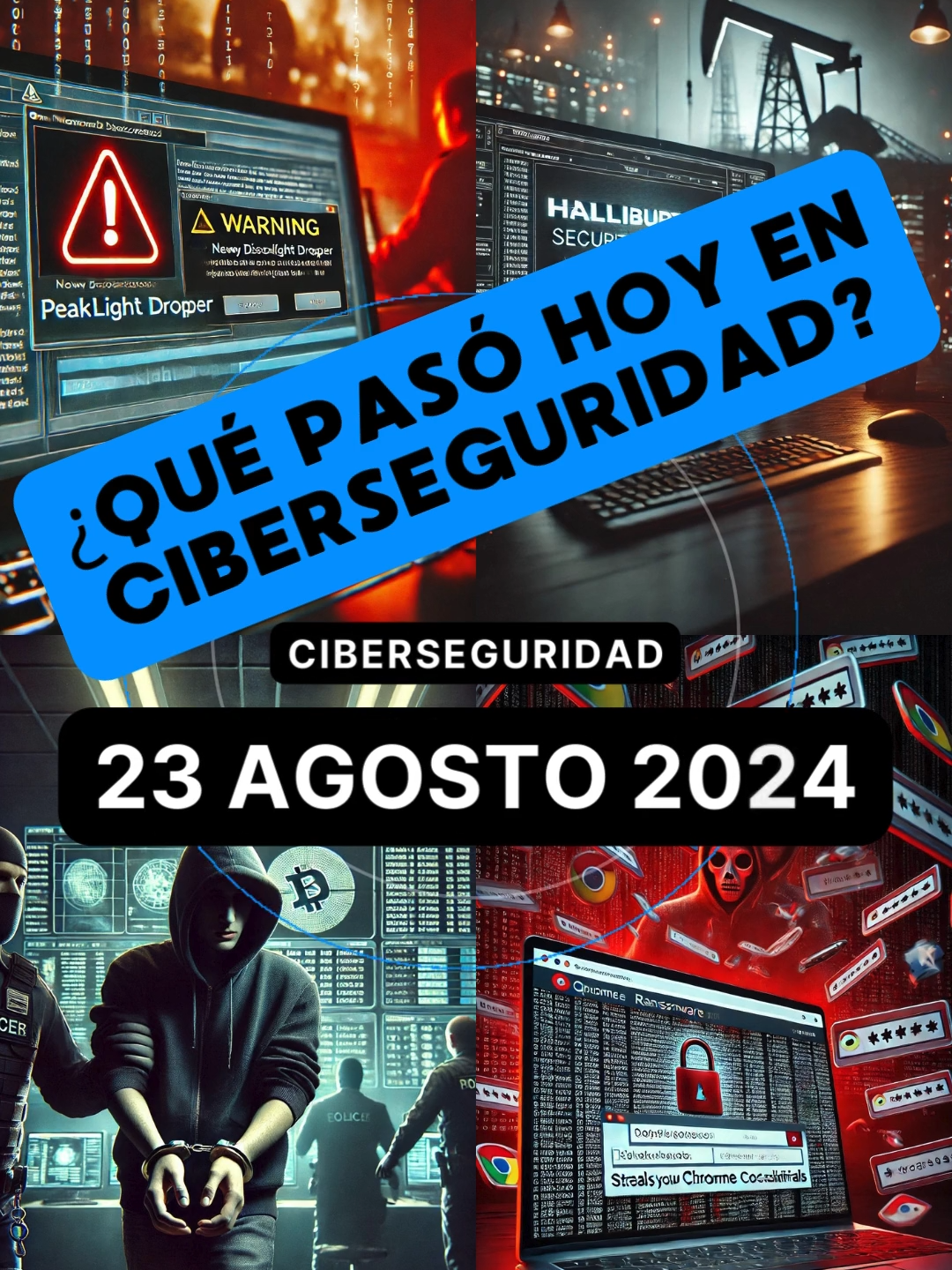 CiberAldia 23 de Agosto 2024 ¿Qué pasó hoy en Ciberseguridad? Nuevo dropper PEAKLIGHT en ataques a Windows. Investigadores de ciberseguridad descubrieron un dropper nunca antes visto llamado PEAKLIGHT, utilizado para infectar sistemas Windows mediante descargas de películas piratas, ejecutando malware avanzado como Lumma Stealer y CryptBot. Ciberataque confirma el cierre de sistemas en Halliburton. Halliburton, gigante petrolero estadounidense, confirmó un ciberataque que obligó a la compañía a apagar sistemas críticos para contener la brecha, afectando operaciones globales. Ransomware Qilin roba credenciales en Google Chrome. Un reciente ataque de ransomware Qilin no solo cifró archivos, sino que también robó credenciales almacenadas en navegadores Chrome, lo que agrava las consecuencias del ataque. Hackeo a ARRL resulta en pago de $1 millón en rescate. La American Radio Relay League pagó un rescate de $1 millón para restaurar sistemas comprometidos por un ataque de ransomware en mayo, que afectó a 150 empleados. Hacker ruso arrestado en Argentina por lavar dinero para Lazarus. La policía argentina arrestó a un ciudadano ruso acusado de lavar millones de dólares en criptomonedas para el grupo de hackers norcoreano Lazarus, vinculado a varios grandes robos cibernéticos. Esto es todo por hoy en ciberseguridad. Toma precauciones y mantente informado a través de nuestros canales. #Ciberseguridad #Hackers #Ransomware #Ciberataques #SeguridadInformática #Cibercrimen #Noticias #Tecnología #Privacidad #ProtecciónDeDatos #AmenazasDigitales #Windows #Halliburton #QilinRansomware #LazarusGroup #HackersRusos