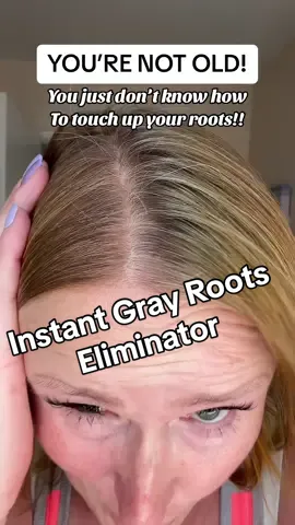 ✨Instant Gray Hair Roots Touch-Up for the Win!✨ Over 40 with gray hair? You NEED this!💁‍♀️ #GrayHairGoals #BeautyOver40 #QuickFix #HairHacks #grayhair 