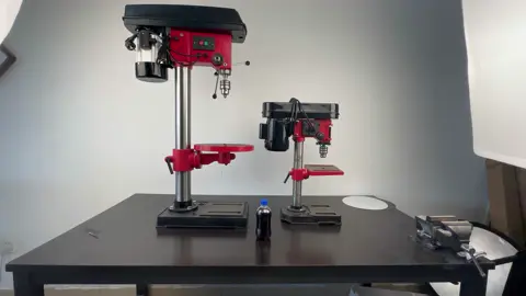 J.LD TOOL Mesin Bor Duduk 16MM Bench Drill 550W -Mesin Bor Listrik dengan Kecepatan 5 Level#JLD