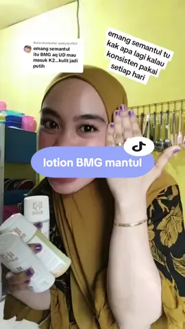 Membalas @santytaufik8 kan mantul banget stok lagi yuk aku kasih cuman di harga rp80.000 aja kakaknya udah dapat 3 item dalam satu paket sudah ada dapat lotion pagi lotion sore lotion malam cek langsung di keranjang kuning aku #lotionbmg #lotionbmgoriginal #lotionbmgcepatputih #lotionbmgbpom 