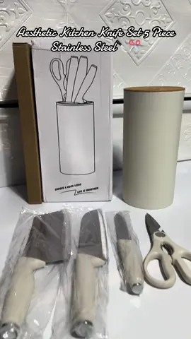 aesthetic Kitchen Knife Set 5 Piece Stainless Steel. #kitchenknife #kitchenknifeset #knife #knifeset 