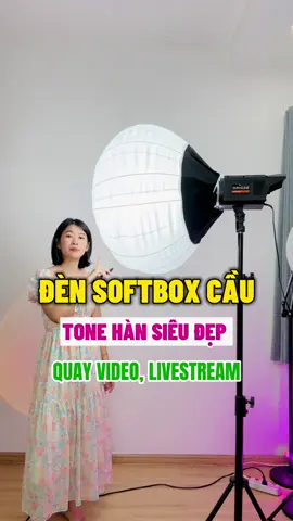 Đèn livestream sofbox hình cầu, ánh sáng siêu đẹp với tone nhẹ nhàng không bị chói mà công suất mạnh tới 400W. Bí quyết cho những video và phiên live thật sáng và đẹp của Hạnh #denlivestream #densoftbox #denlive #denquayvideo #denlivestreamcaocap #denlivestreamdeban #huongdantiktok #tiepthilienket #affiliate #huongdanxaykenhtiktok #kiemtientiktok #xaykenhtiktok #LearnOnTikTok #hanhchiase 