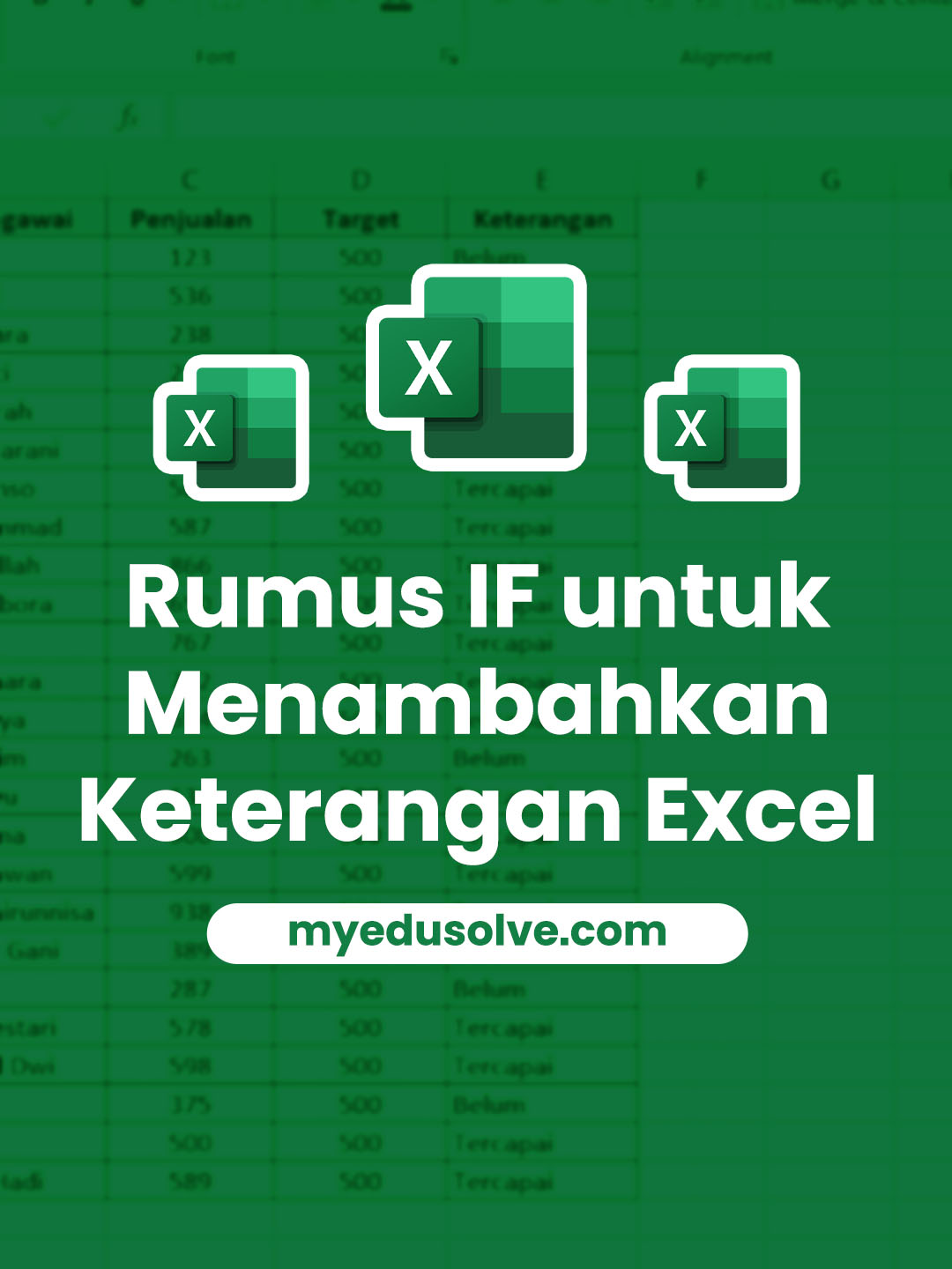 Bikin keterangan target penjualan kamu pakai rumus IF biar jadi lebih mudah di track menggunakan Microsoft Excel! #excel #exceltips #exceltrick #exceltutorial #excelpro #excel_learning #microsoftexcel