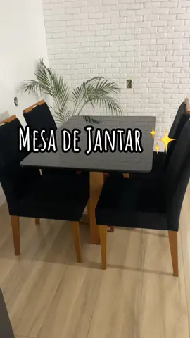 Nossa mesa de jantar @MadeiraMadeira 🖤 #mesadejantar #saladejantar #fy 