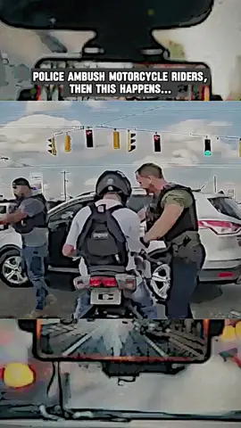 Police ambush motorcycle riders, Then this happens…#driver #cars #motorcycle #cops #police 