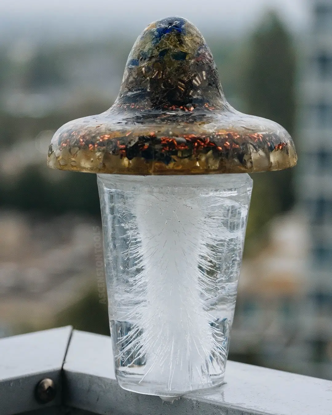 ⚡️ The Experiment: We placed one of our handcrafted orgonites, a 15-year-old creation by Reinhard Stanjek, on top of a cup filled with water and let it sit in the freezer for 12 hours.  What happened next was nothing short of extraordinary...  #orgonite #orgonites #orgonitepyramid #orgonitependant #orgone #orgoneenergy #orgonepyramid #orgonegenerator #orgonepyramids #orgonependant #towerbuster #reinhardstanjek #ascensiontools #crystals #handmade #meditation #resinart #shungite #sacredgeometry #chakras 