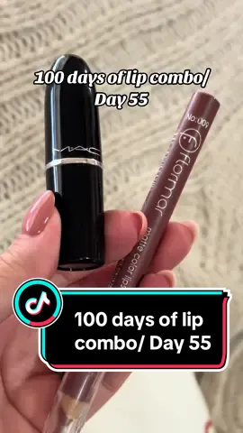 Day 55. 100 days of lip combo with @maccosmetics in color thanks its mac and @FLORMAR in color 009 #BeautyTok #100dayschallenge #lipcombo #maccosmetics #flormar #day55 