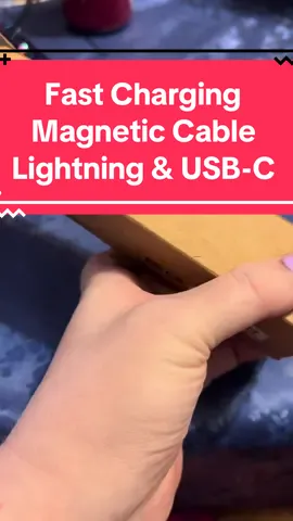Fast Charging Magnetic Cable Lightning & USB-C. #tiktokshop #apple #chargingcord 