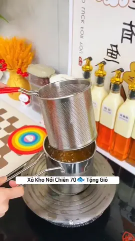 Bộ Nồi Chiên Nhúng Ngập Dầu Kèm Giỏ #noichienlongsau #noichienngapdau #giadungtienich #nồi 