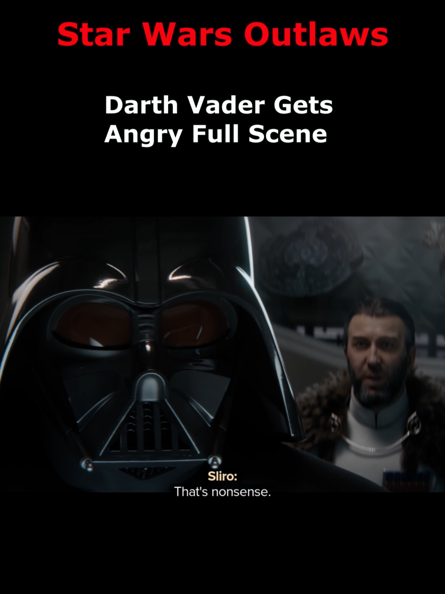 Star Wars Outlaws - Darth Vader Gets Angry Full Scene #GamingOnTikTok #WhatToPlay #starwarsoutlaws #darthvader