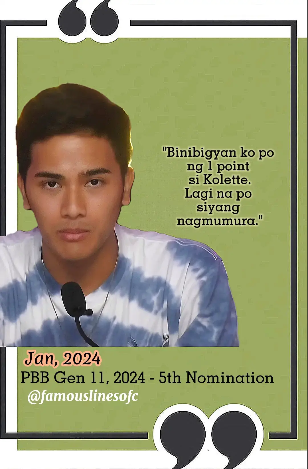 JAN points:  📍1 point = KOLETTE   📍2 points = JP   📺 PBB Gen 11, 2024 - Fifth Nomination (T) #Jan | #PBBGen11FifthNomi | #FamousLines #famouslinesofc 