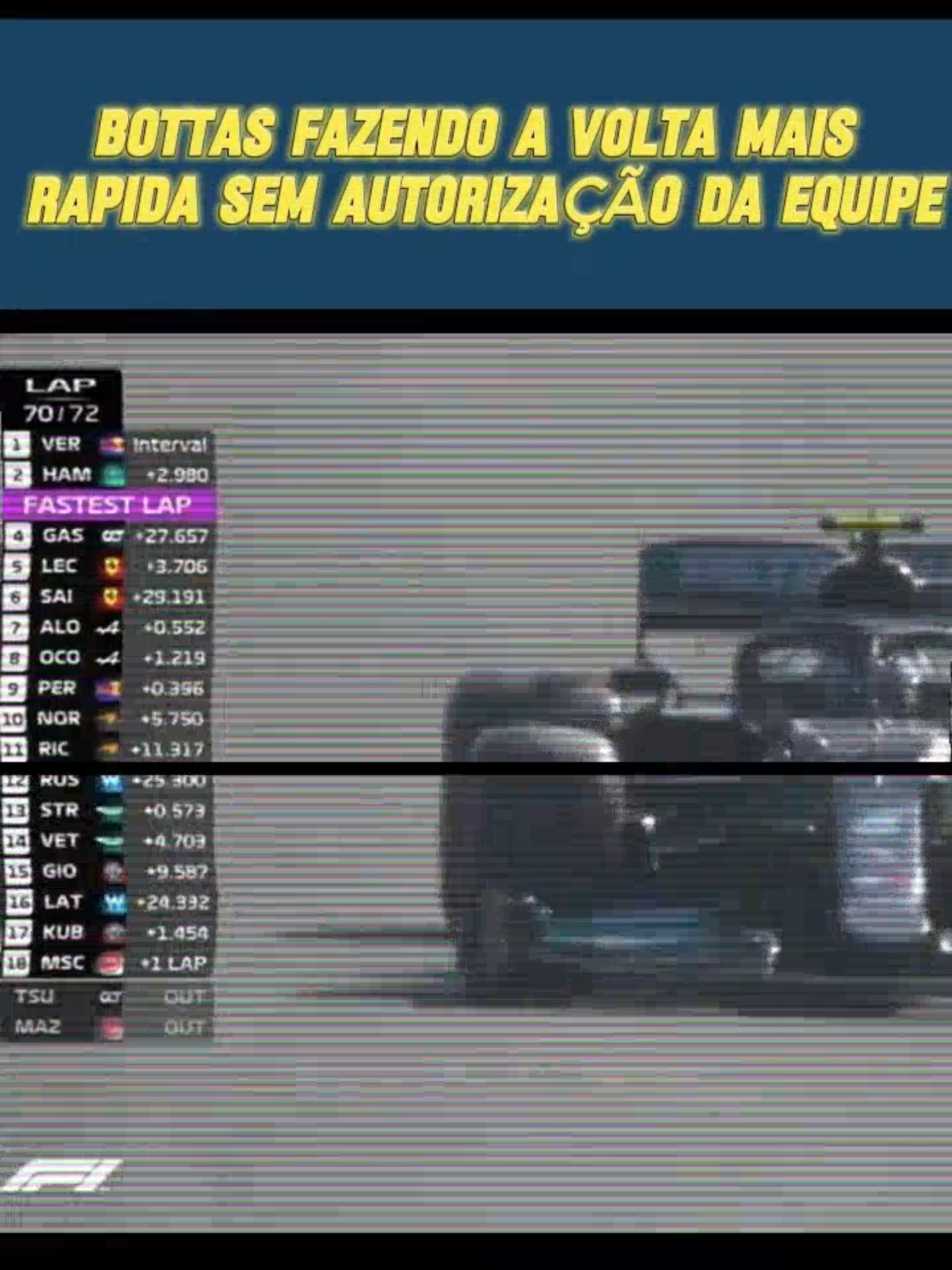 #BOTTAS FAZENDO A VOLTA MAIS RAPIDA, SEM AUTORIZAÇÃO DA #MERCEDES. Bottas estava de macios, e caso #Verstappen fizesse a #fastLap Bottas tirava o ponto extra do Verstappen, mas deu tudo errado... #Formula1 #formula12021 #zandvoort #ferrari #redbull #mercedes #HAMILTON