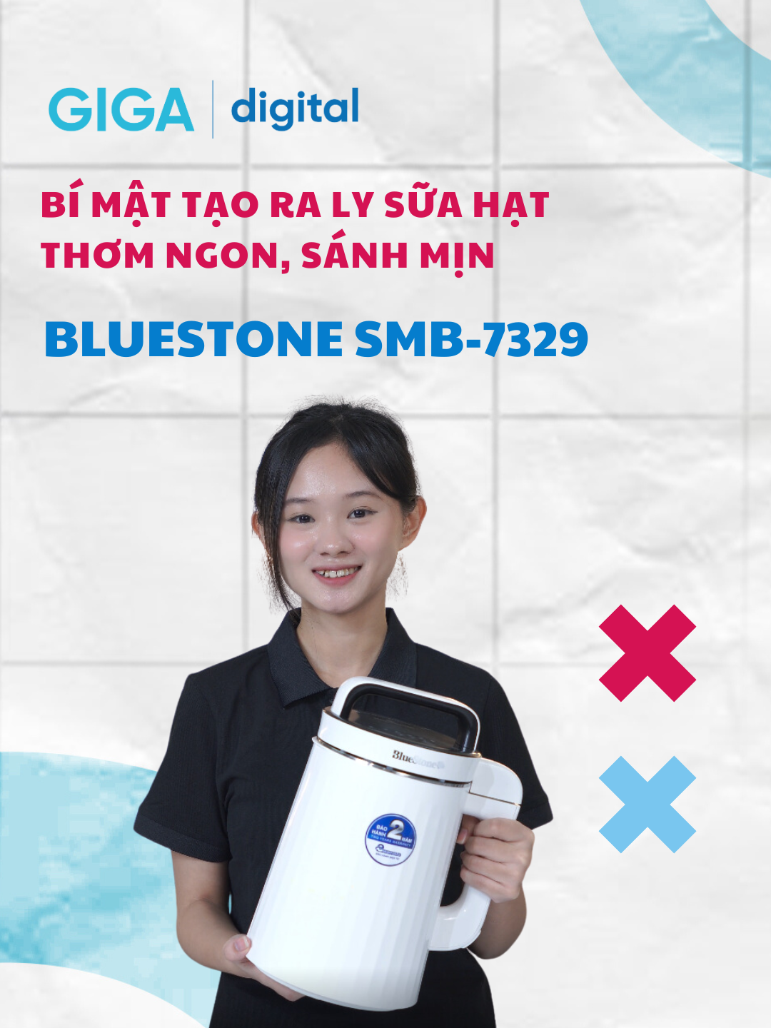 Bí mật tạo ra ly sữa hạt thơm ngon, sánh mịn  #xuhuong #hoplongecommerce #GIGAvn #giadungnhabep #bluestone #SMB7329 #maylamsuahat