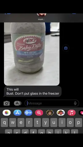 accidentally put the baby dills in the freezer.