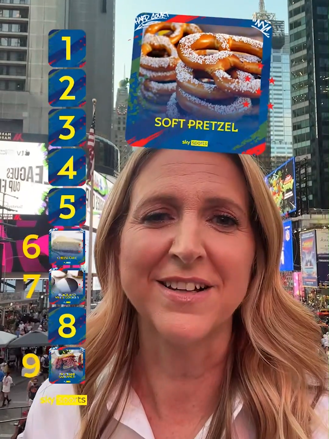 Gigi Salmon ranking New York food 🥨 #newyork #foodie #foodtiktok #tennis