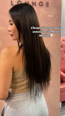 Cheapest human hair extensions in Metro Manila! Only ₱3,999 for 100 grams of any length. Additional ₱40 per gram for more.💫 @ARISA BEAUTY LOUNGE 