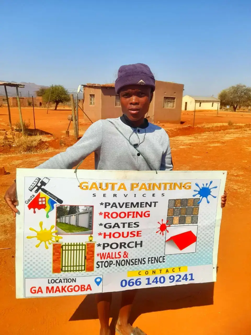 Thobela we painting we work everywhere around Limpopo province My phone number 066 140 9241  gauta painting revolution  .pavement  .roofing  .gate .house  .ceilling  .stop nonsense fence