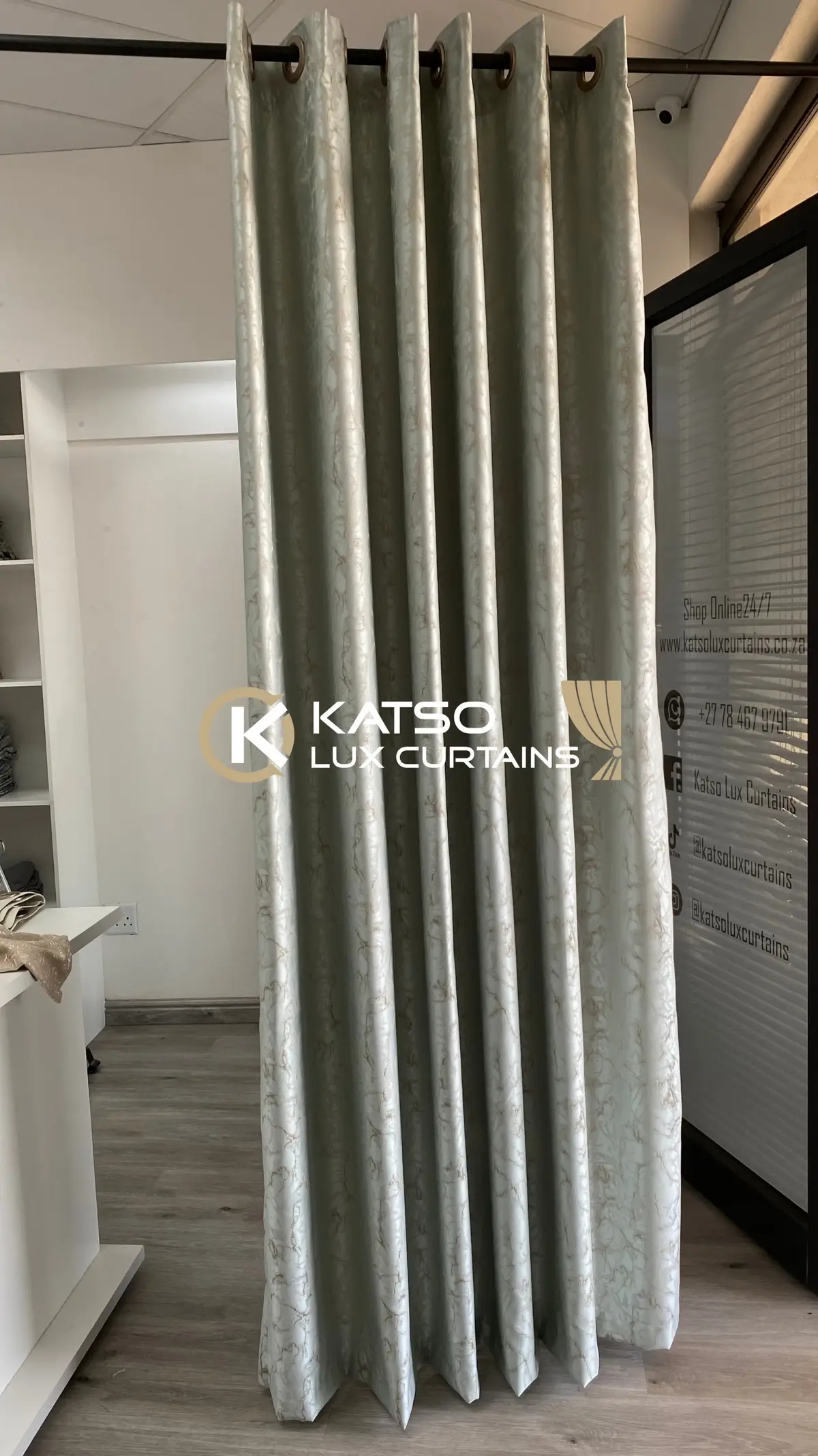 Enhance your space with this exquisite curtain from Katso Lux Curtains! 👌 Be ahead of the trend and bring sophistication and luxury to your home. Hurry and secure yours before they're all gone!  🚚📦 WE DELIVER NATIONWIDE WITHIN SOUTH AFRICA. 🏬SHOP ADDRESS Bonaero Park Shopping Centre, located at the corner of Atlas Rd and Geldenhuys Rd, Bonaero Park, Kempton Park, Gauteng. Monday to Friday: 09AM - 5PM Saturday: 09AM - 13:30 PM Sunday: Closed 🛒 SHOP ONLINE 24/7 SHOP IT NOW: https://katsoluxcurtains.co.za/products/front-curtain-jabu   (Pay securely via Payfast or on Credit via PayJustNow) 📱ORDER VIA WHATSAPP DURING BUSINESS HOURS Whatsapp 078 467 9791 📞CALL CENTRE NUMBER  +27 (10) 502-0819 🚚📦 WE DELIVER NATIONWIDE WITHIN SOUTH AFRICA.