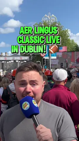 College Gameday in Dublin City! 🏈🇺🇸  Catch the full video on YouTube link in our bio! 💙 #gameday #CollegeFootball #dublin #ireland #chalkandcheese 
