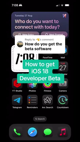 Replying to @🫡  how to get the ios 18 beta!