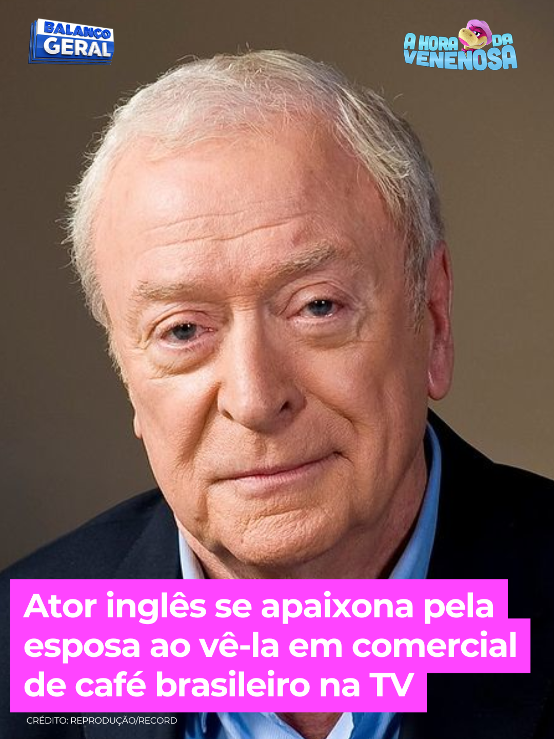 Michael Caine disse que convenceu um amigo a viajar com ele até o Brasil para procurar pela mulher. Mas antes da viagem, em um bar, eles encontraram o produtor do comercial e o homem revelou que a modelo era indiana e morava na Inglaterra. Michael explicou que Shakira só aceitou sair com ele após 10 tentativas e, hoje, eles são casados! #AHoraDaVenenosa #BalançoGeral #michaelcaine #historiadeamor