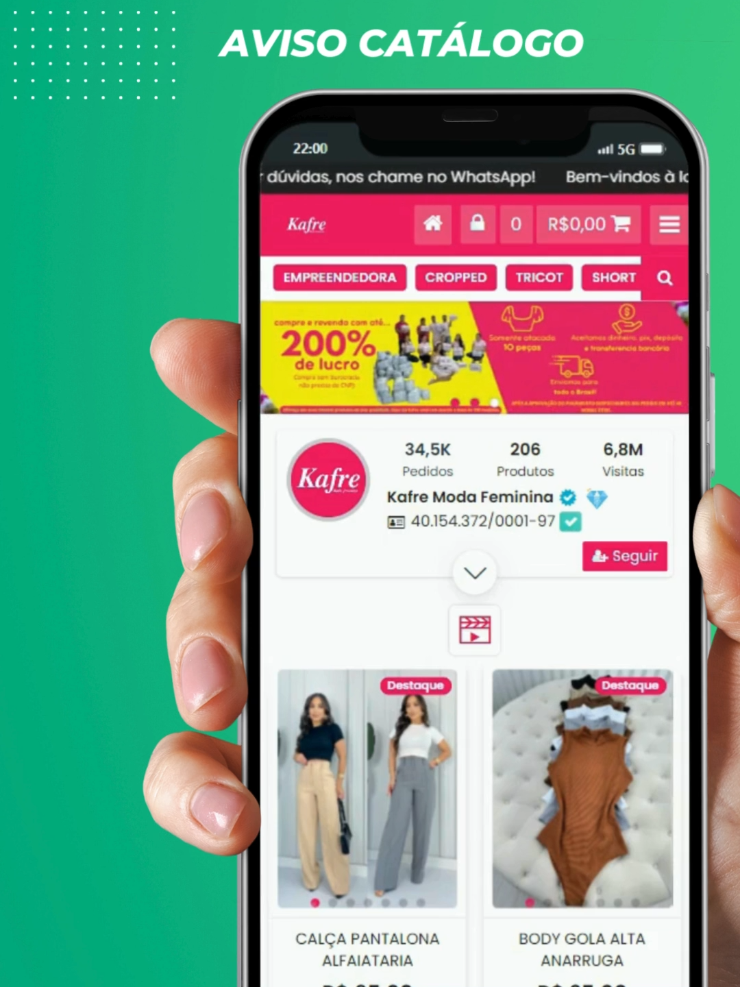 Descubra a Novidade no FácilZap! 🚀 Agora, você pode destacar informações importantes no topo do seu catálogo digital! 🎉 Seja para promover cupons de desconto, liquidações com até 50% OFF, frete grátis ou qualquer outro aviso essencial, essa nova funcionalidade permite que você adicione mensagens personalizadas de forma simples e eficaz. Quer saber como configurar e aproveitar ao máximo essa novidade? Assista ao nosso vídeo no Instagram onde mostramos o passo a passo completo de como configurar os avisos e deixar seu catálogo ainda mais atrativo! 📹 Não perca essa oportunidade de chamar a atenção dos seus clientes de forma inteligente e prática. Assista agora e descubra como dar um destaque especial ao seu catálogo digital! #FácilZap #Novidade #VendasOnline #Ecommerce #CatalogoDigital #Liquidação #FreteGrátis #CuponsDeDesconto
