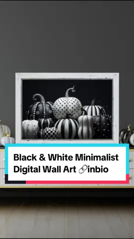 Black and White Pumpkins, Black Fall, Minimalist Pumpkins, Elegant Wall Art, Monochrome Wall Art, Black White Halloween, Simple Fall Decor#etsyseller #digitalwallart #blackwhitedecor 