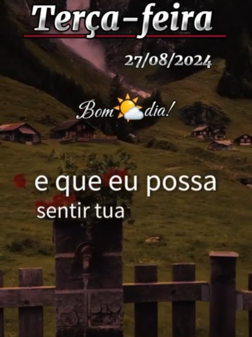 Bom dia, pessoal! 🌟 Hoje é terça-feira, dia 27 de agosto, e estamos prontos para mais um dia de conquistas! 💪 Que todos tenham uma terça repleta de boas energias e realizações. Não se esqueçam de tirar um tempinho para cuidar de vocês mesmos, porque o equilíbrio é a chave para o sucesso! ✨ Bora fazer desta semana a melhor possível! 🚀 . . #TerçaFeira #TerçaMotivacional #TerçaDeVitórias #TerçaComT #TerçaPositiva #TerçaLinda #TerçaDeFoco #TerçaInspiradora #TerçaDeBoa #VibeDeTerça #BomDiaTerça #GratidãoDeTerça