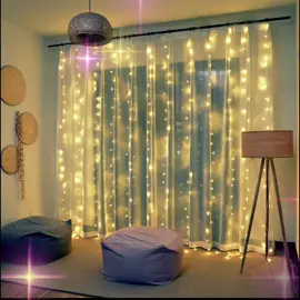 Usb curtain string lights with remote control copper wire #fairylights #decoration #fypシ #trend 