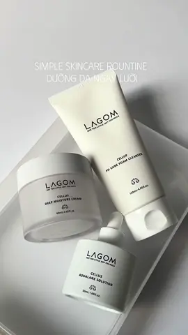 Lazy skincare routine 🫧 Chu trình dưỡng da cấp ẩm tối giản nhưng không đơn giản. Đôi khi da cũng cần được nghỉ ngơi. @LAGOM 라곰 @lagomvietnam  #lagom #lagomvietnam #skincare #skincareroutine #kbeauty #chamsocda #duongda #BeautyTok #fyp 