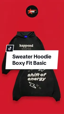 Sweater Hoodie Boxy Fit Basic Shift Of Energy Edition #hoodie #hoodiemurah #sweatermurah #hoodieboxy #hoodiekeren 