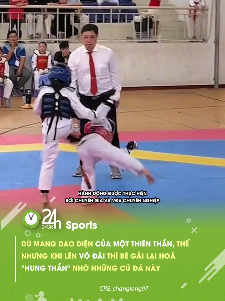 Bé gái này chiến thật sự luôn chứ #24hmedia #24hsports #vothuat #taekwondo #thethaomoingay #ngayquockhanh #toiyeutoquoctoi