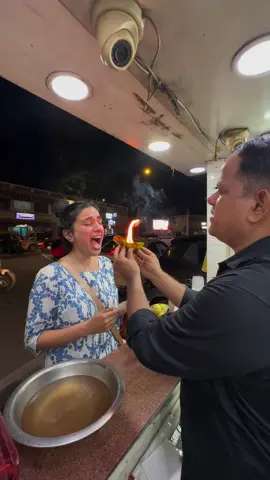 First time trying FIRE paan in India #streetfood #Vlog 