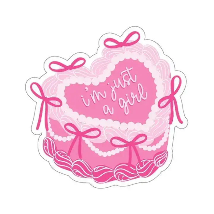 I'm just a girl stickers  Available now💓💓🌺 order from DM📩💕 #justagirl #justagirlintheworld #stickers  #pinkstickers #pinkstickergirl #stickers #stickershop 
