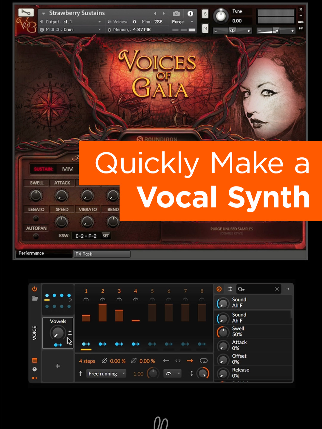 🧶˶ᵔ ᵕ ᵔ˶ @lightbath shows how to use modulators to quickly make a vocal synth