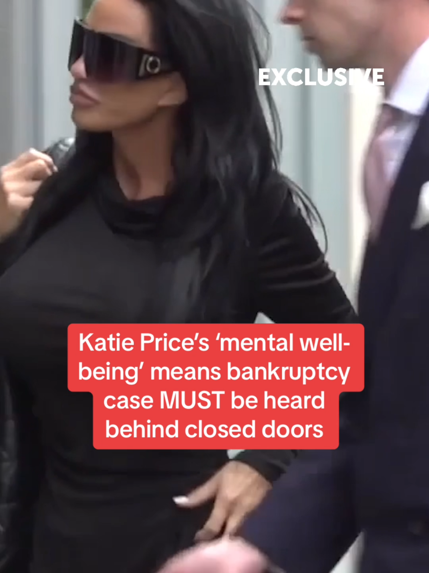 Katie Price's bankruptcy hearing must be held in private due to her 