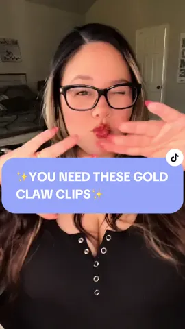 My favorite gold claw clips so far! Expensive aesthetic for such a good deal! Y’all need them like yesterday!✨ #clawclip #goldclawclips #hairtok #girlythings #fypage #foryou #musthaves #viral #mexicana #momtok #momsover30 #cute 