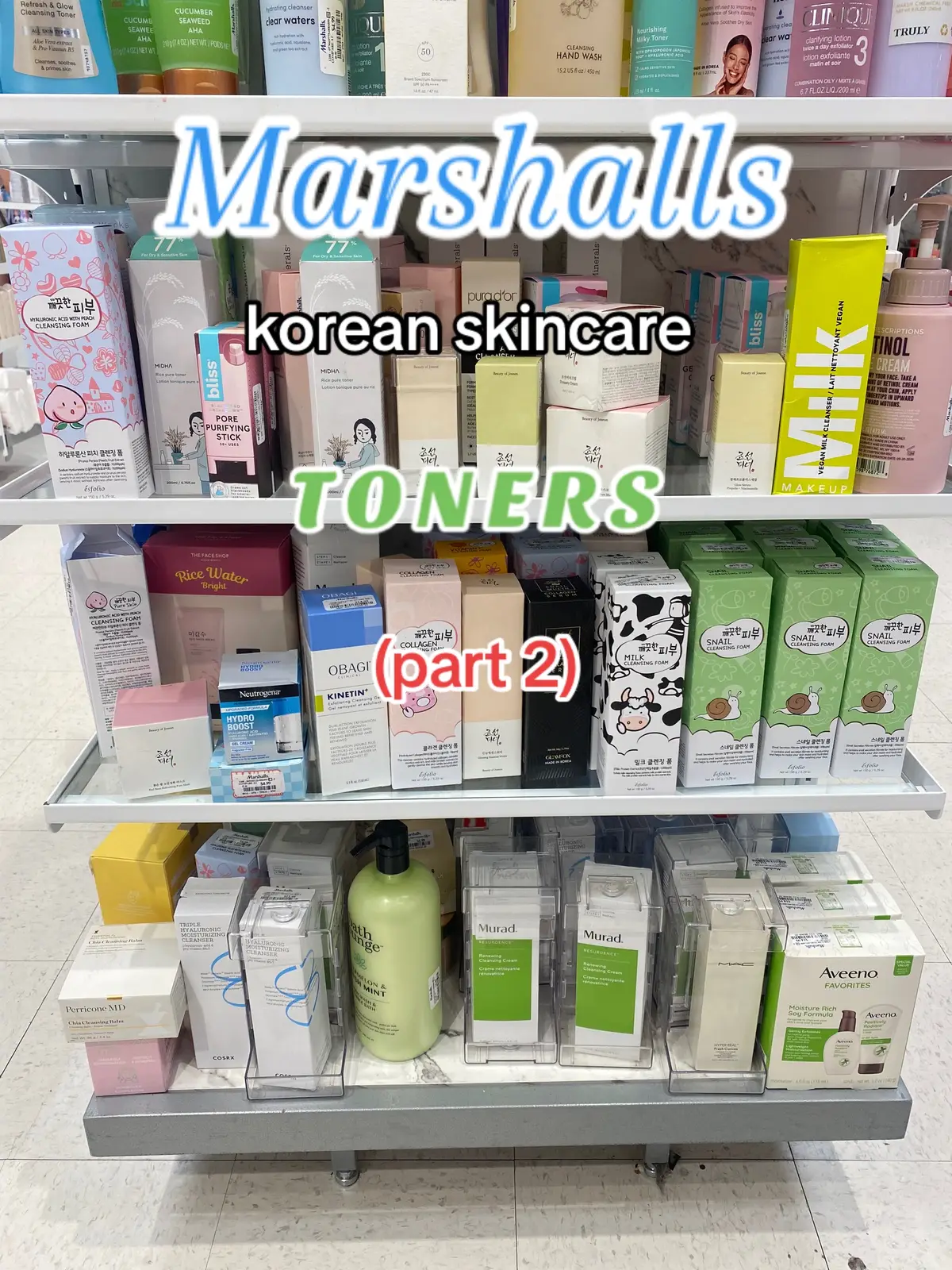 Marshalls is a hidden gem for k-beauty  for some of the most viral korean toners here! and for HALF the price! 🤗🙌🏽 #cosrx #haruharuwonder #anuaheartleaf77 #naturieskinconditioner #koreanskincare #marshallsfinds 