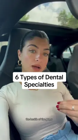 6 types of dental specialties #dental #dentaltok #dentist #dentalstudent 