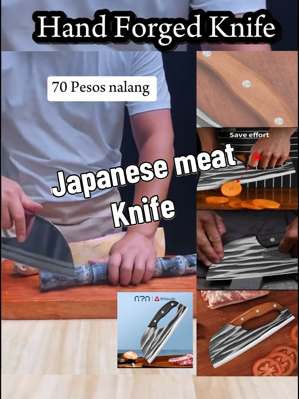 Ang talas ng Japan knife na ito, perfect panghiwa ng kahit anong karne. #knife  #knifeskills  #chefknife  #kitchenknife 