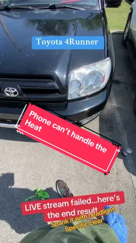 Toyota 4runner that…made my phone give MELT!!!  These always come out so good! LmK what ya think AND if you have a 4th gen 4runner!!!#4thgen4runner #toyota4runner #headlightrestoration #howtorestoreheadlights #howtocleanheadlights #spraywayglasscleaner #chattanoogatennessee #shinebright #letyourlightshine #letyourlightshine #letyourlightshine #howtocleanfoggyheadlights 