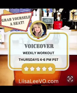 Bookings, and NDA projects in Career Group on Tuesdays- Come read some scripts Thursdays Weekly Workout. 4pm PST all on Zoom. Act from anywhere. #voiceover #voiceactor #voiceovercoach #acting #weeklyworkout 