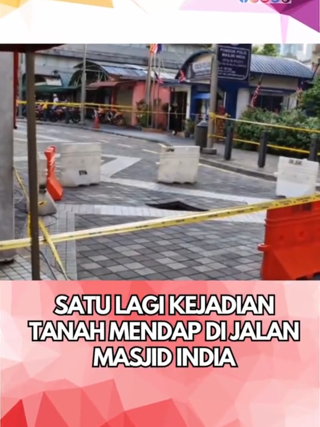 Satu lagi kejadian tanah mendap dikesan kira-kira 50 meter dari lokasi kejadian pertama di Jalan Masjid India #dbkl #polis #tanahmendap #tanahjerlus #jalanmasjidindia #beritatiktok #kejadiantanahjerlus #bombakualalumpur #dangwangi