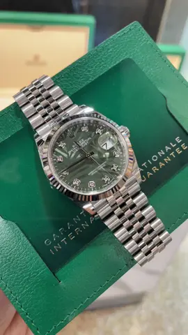 Beautiful Rolex Datejust Palm dial 🍃🍃 #rolex #datejust #diamonds #sydney #watchcollector #fyp #viral #watchexchange 