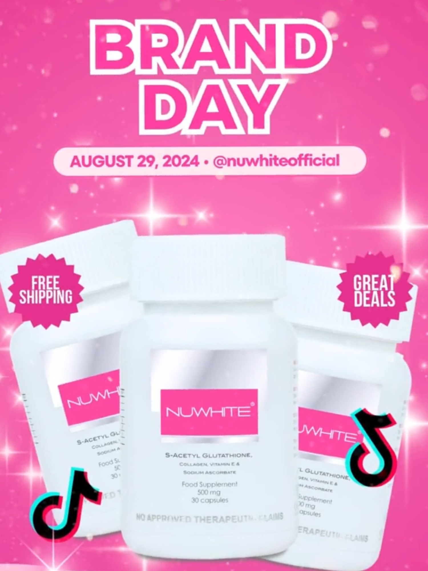 ✨ Brand Day Special Alert! ✨ Catch our live exclusive deal tomorrow: Buy 2 bottles of Nuwhite and get 1 FREE! It’s the perfect opportunity to stock up on the skincare you love. Don’t miss out—shop our live exclusive event tomorrow and keep glowing all season long! 💖🌟  #sacetylglutathione #glutathione #nuwhiteglutathioneph #nuwhiteofficial #nuwhite