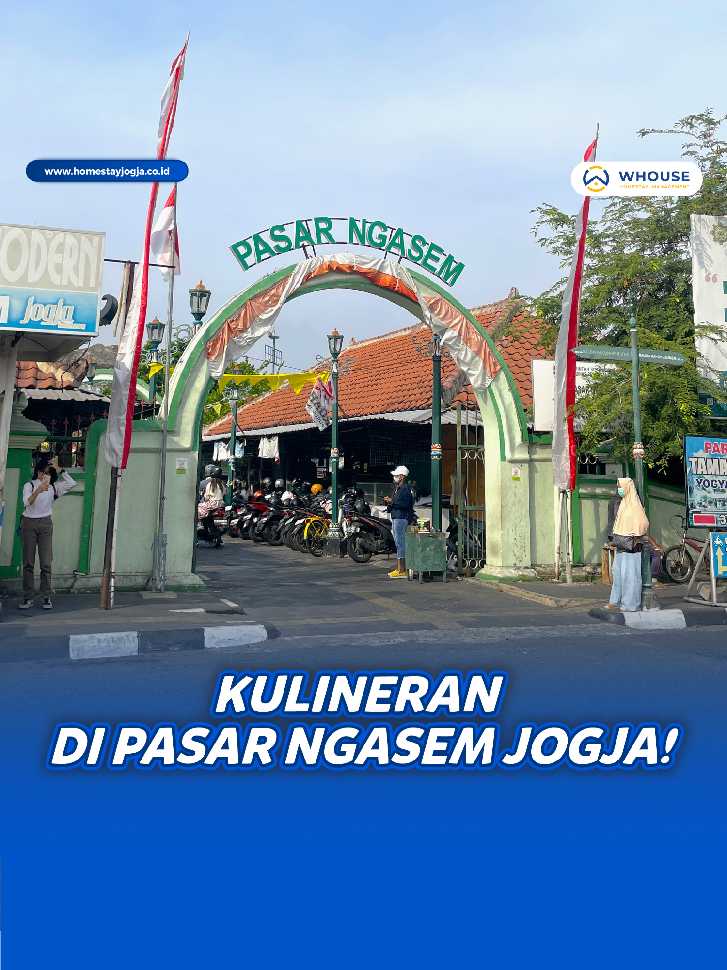 KULINERAN DI PASAR NGASEM JOGJA!! Pagi-pagi, nggak ada yang lebih nikmat selain cari sarapan di Pasar Ngasem! Udara sejuk, suasana pasar yang ramai, dan tentunya segudang pilihan makanan tradisional yang bikin ngiler, ada Wingko babat, terang bulan, nasi rames dan masih banyak kuliner lainnya yang bisa kamu cicipin! selain itu suasana pasar yang masih diisi banyak warga berkegiatan menjadikan pasar lebih tambah asri dan tradisional! untuk kalian yang mau coba sarapan di pasar Ngasem Jogja disarankan untuk datang lebih pagi yaa supaya bisa menikmati suasana dan kuliner yang beragam! .  #pasarngasem #pasarngasemjogja  #staycation #staycationdijogja #jogjaviral #jogja24jam #whousehomestay #whouse