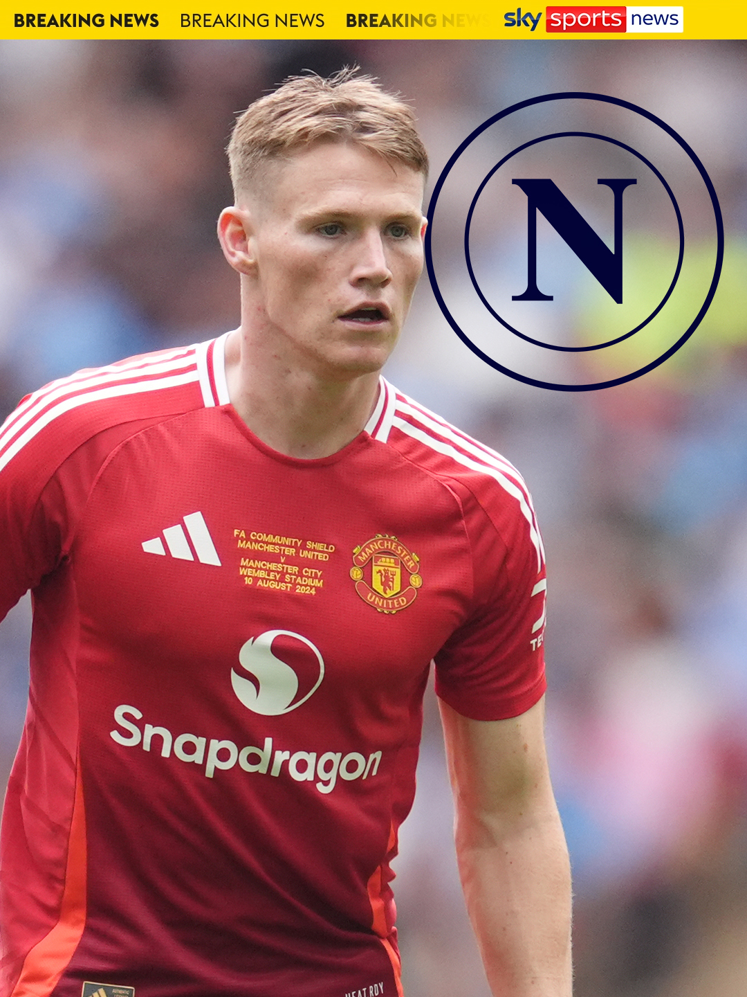 BREAKING: Scott McTominay will fly to Italy today for a medical with Napoli 🚨 #skysports #skysportsnews #manchesterunited #napoli
